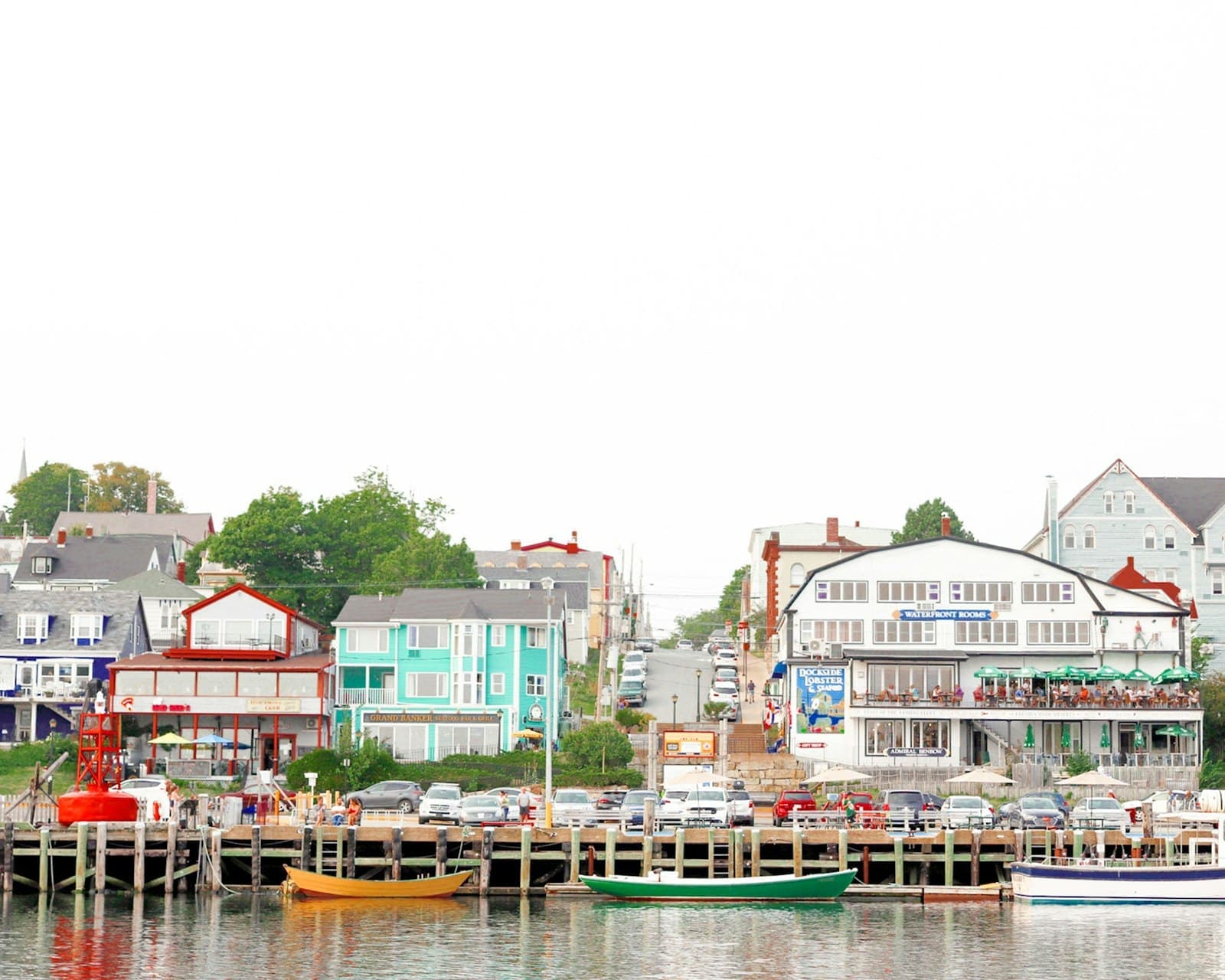 Shopfronts along the Saugatuck waterfront